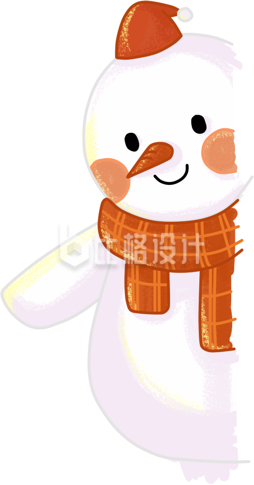 简约小雪人插画