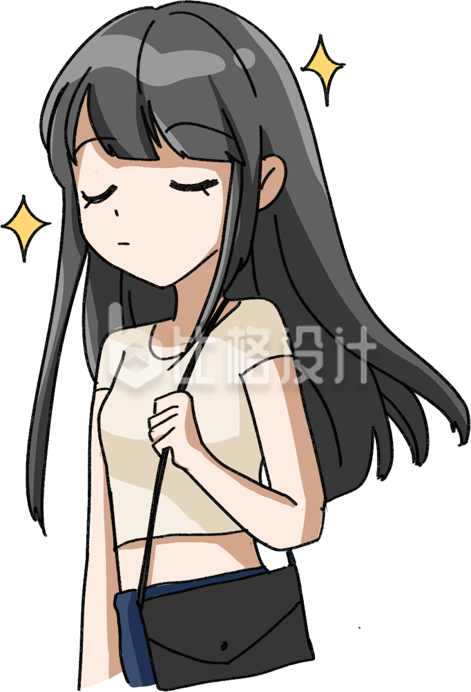 简约美女插画