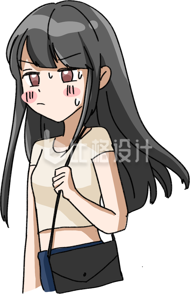 简约美女插画