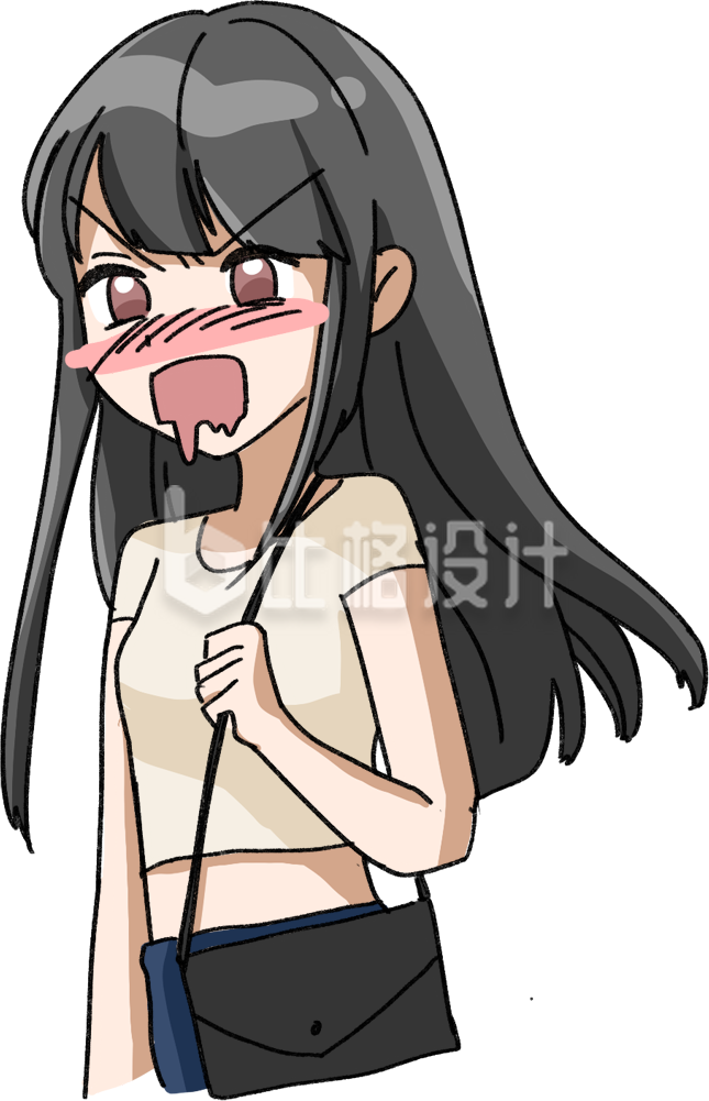 简约美女插画