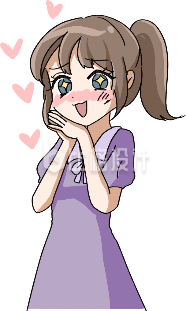 简约可爱女孩插画