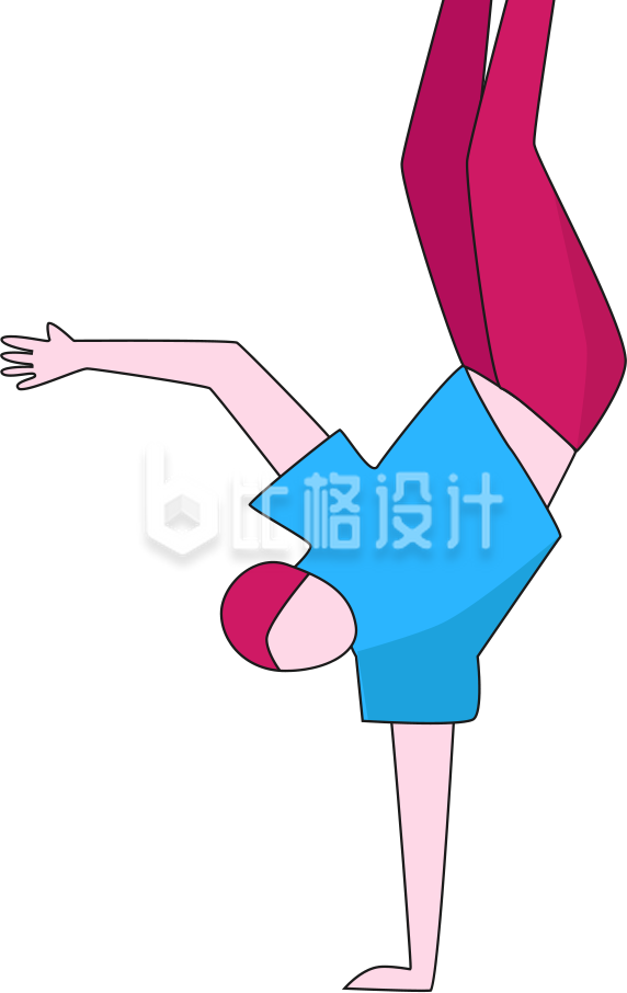 简约街舞少年插画