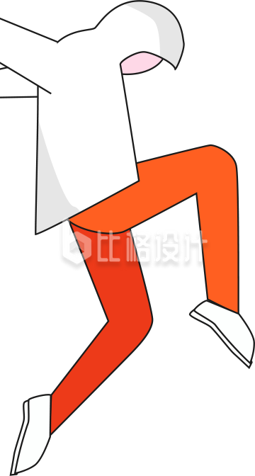 简约街舞少年插画
