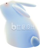 简约卡通小兔子插画