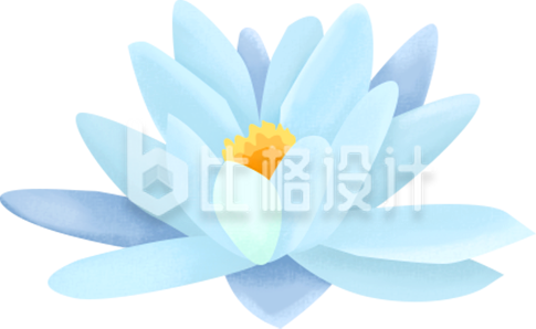简约小荷花插画