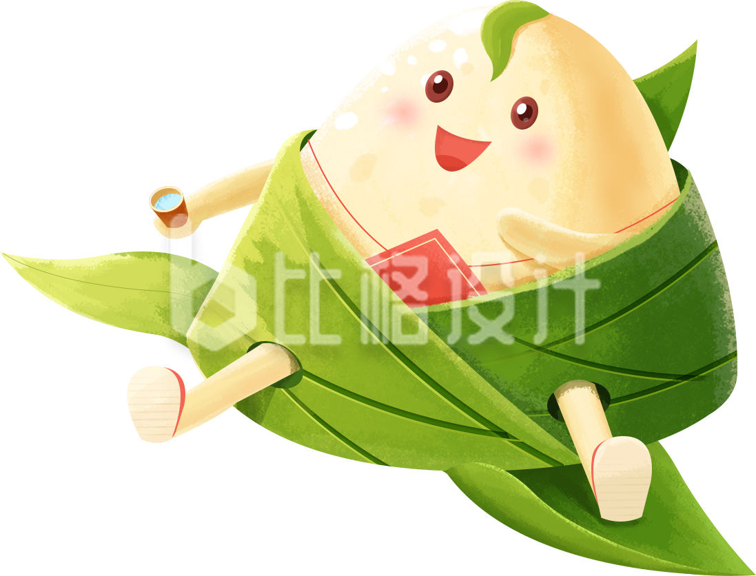 简约卡通粽子可爱插画