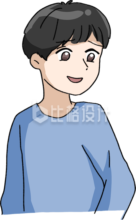 简约卡通男孩子插画