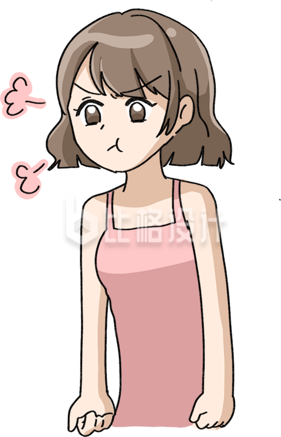 简约卡通女孩子插画