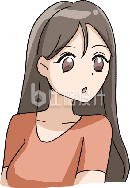 简约卡通漂亮小女孩插画