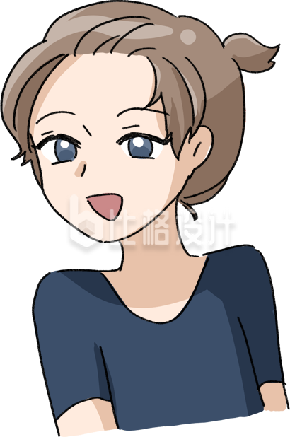 简约卡通可爱开心小女孩插画