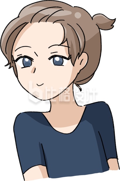 简约卡通开心小女孩插画