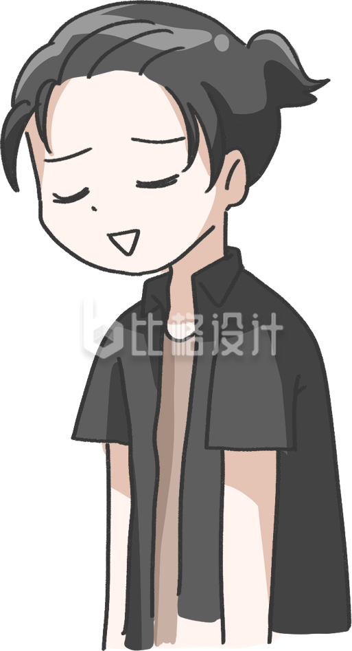 简约卡通男孩子插画