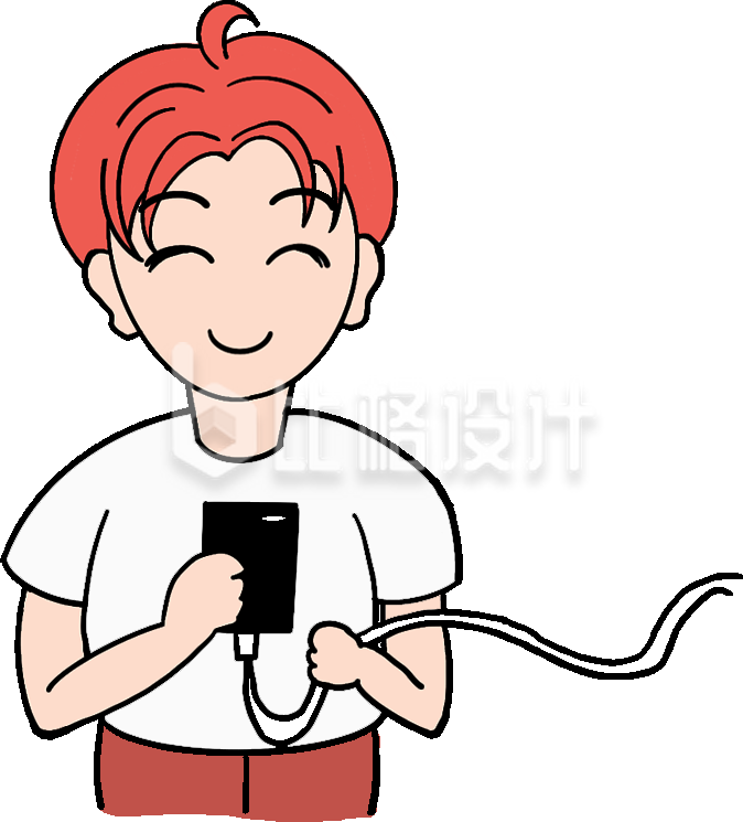 简约卡通男孩子插画