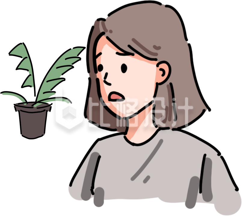 简约卡通小女孩插画