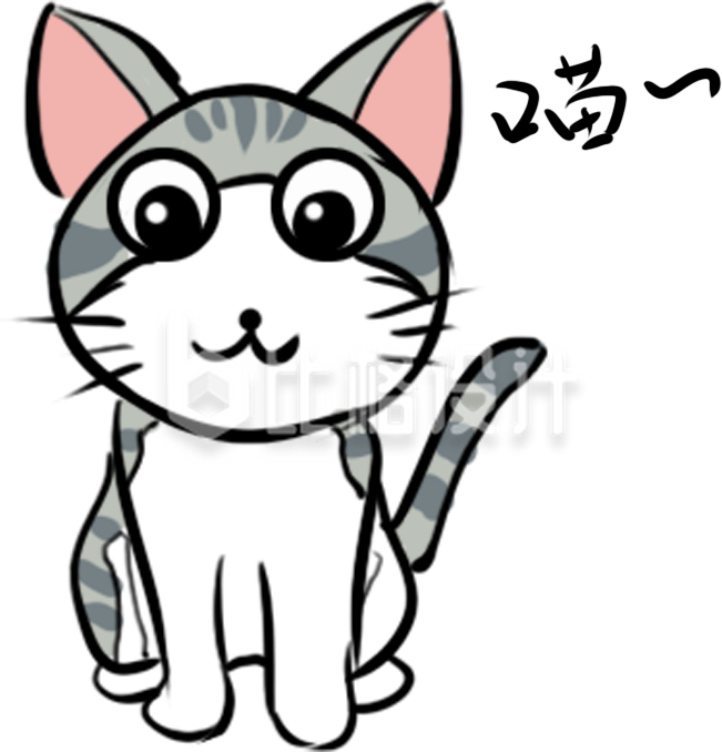 简约卡通猫猫可爱插画