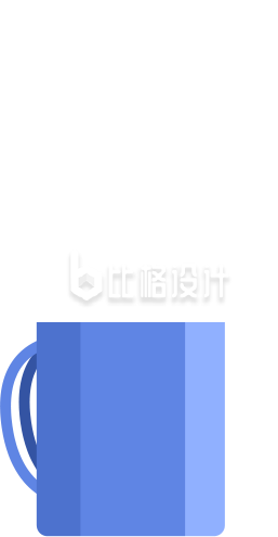 简约热水杯插画