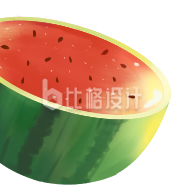 大大西瓜卡通插画