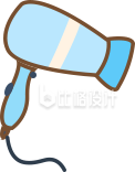 吹风机可爱插画