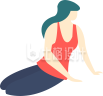 简约女孩插画