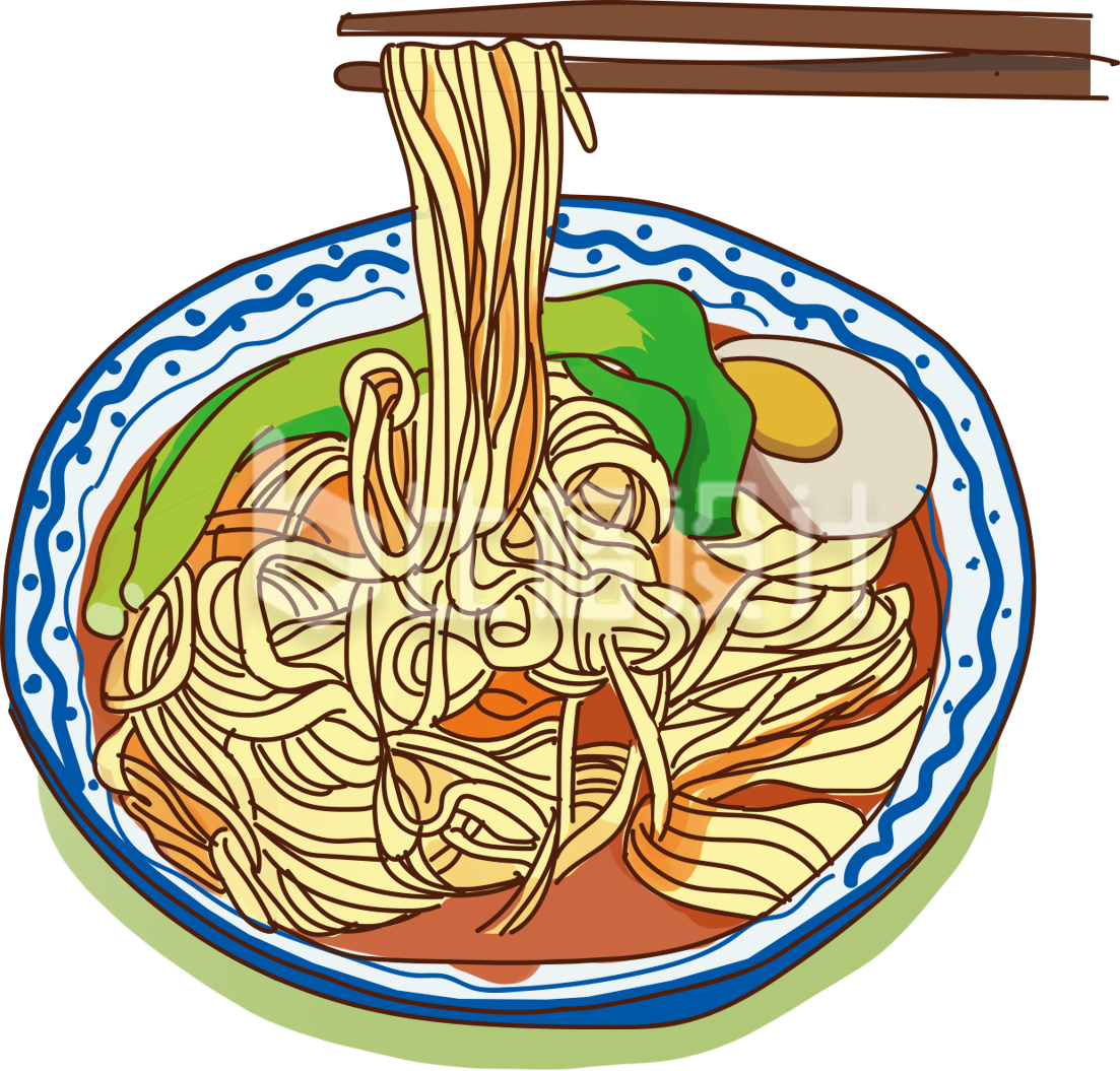 简约担担面插画