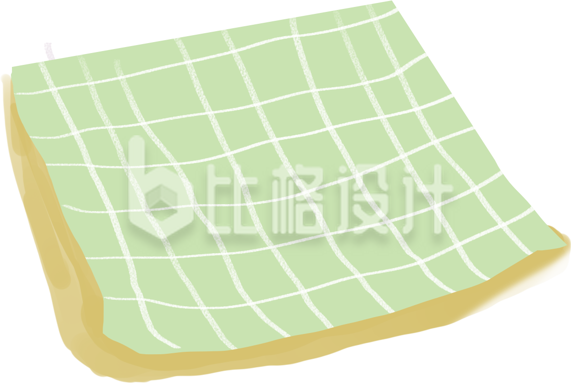 绿色小抹布简约插画