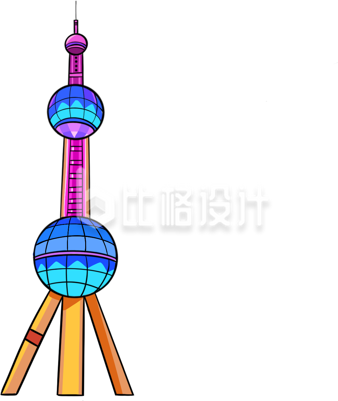 上海东方明珠插画