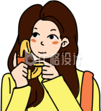 简约可爱打电话插画