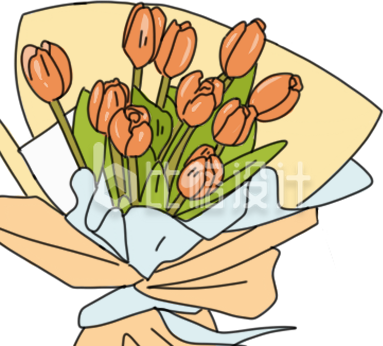 漂亮郁金香花插画