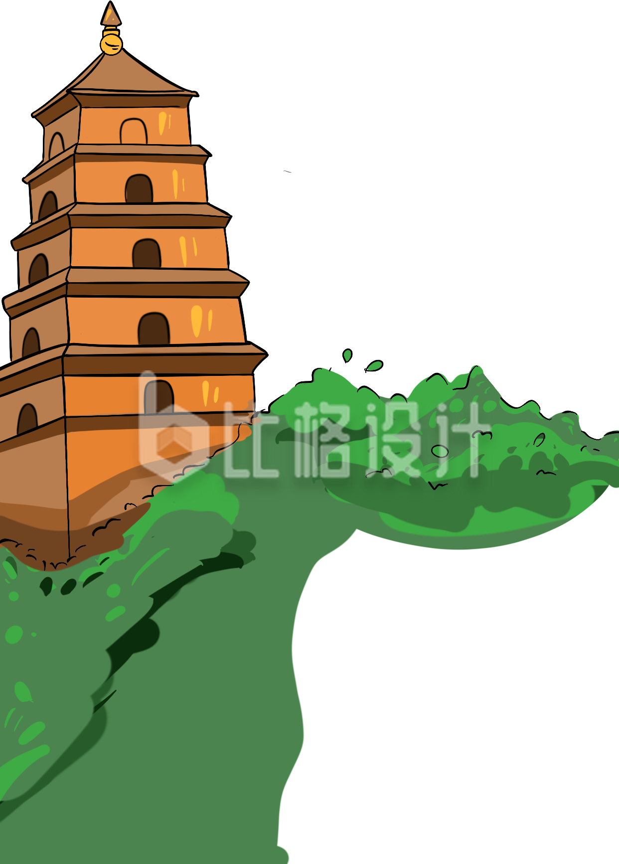 建筑风景插画