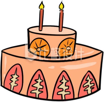 生日蛋糕祝福插画