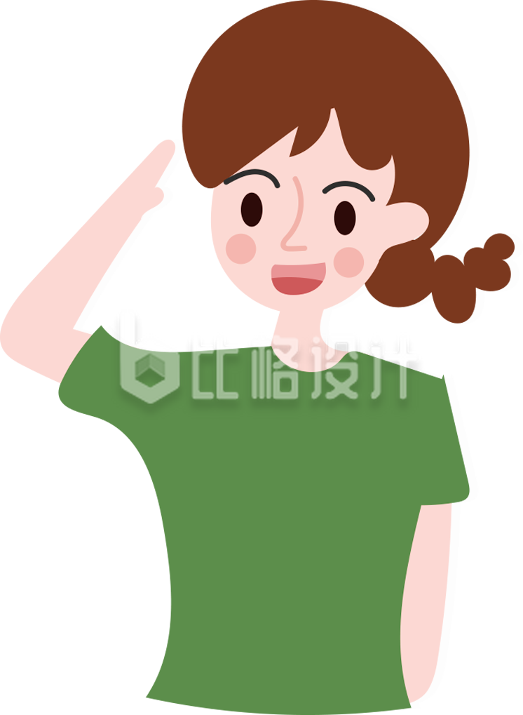小女孩可爱插画