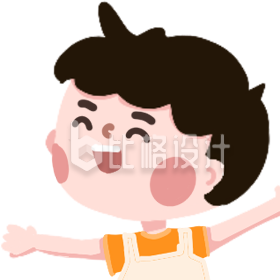简约小男孩插画