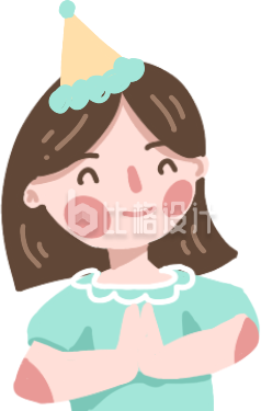 漂亮小女生插画