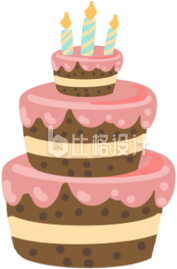 生日蛋糕插画
