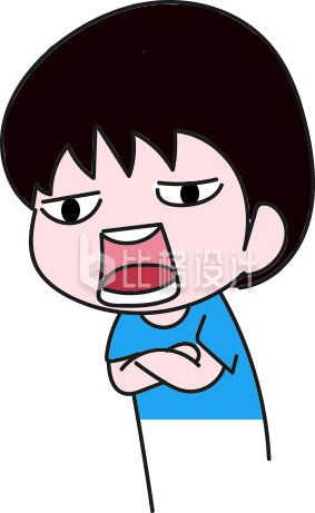 大喊大叫男孩插画