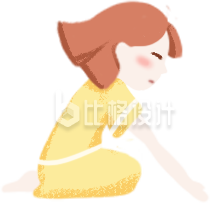 简约卡通小女孩插画