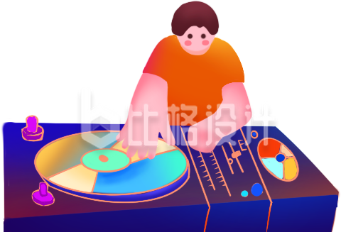 喜欢音乐人插画