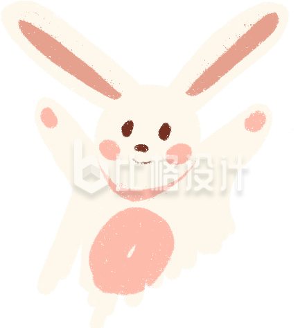 超级可爱小兔子插画