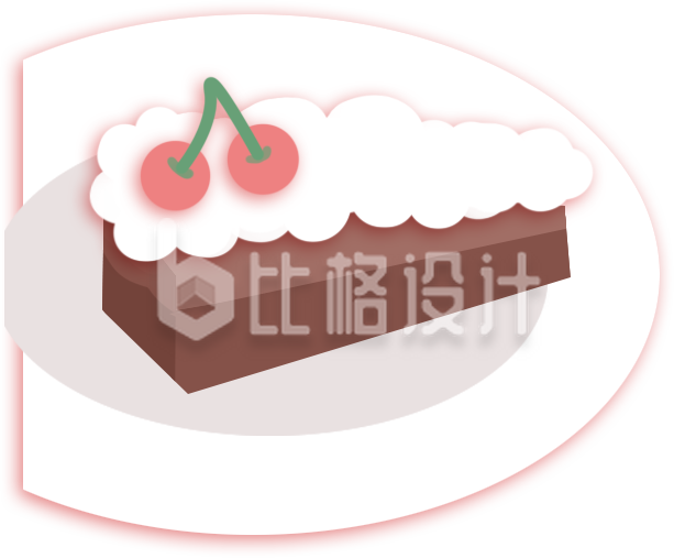 一块小蛋糕插画