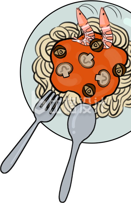 美食面条可口插画