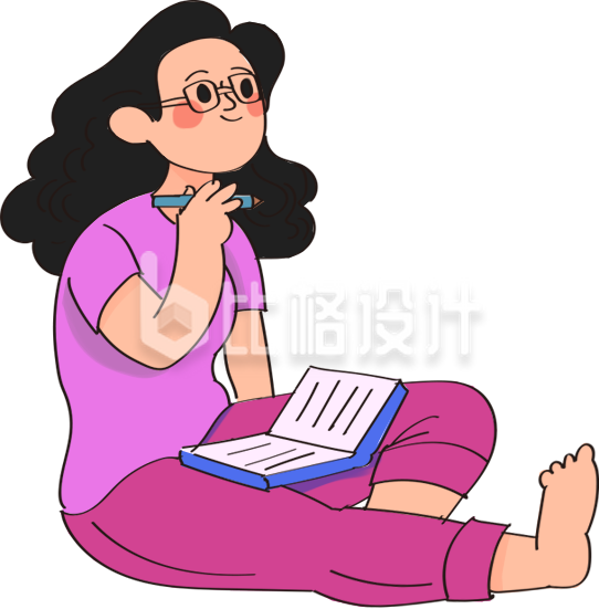 可可爱爱看书小女生