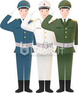 军人简约插画