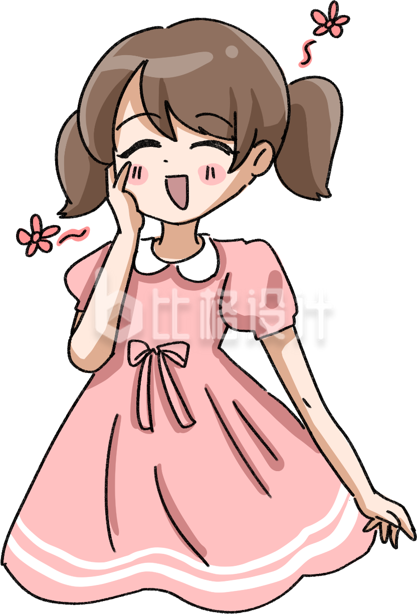 可爱女生插画