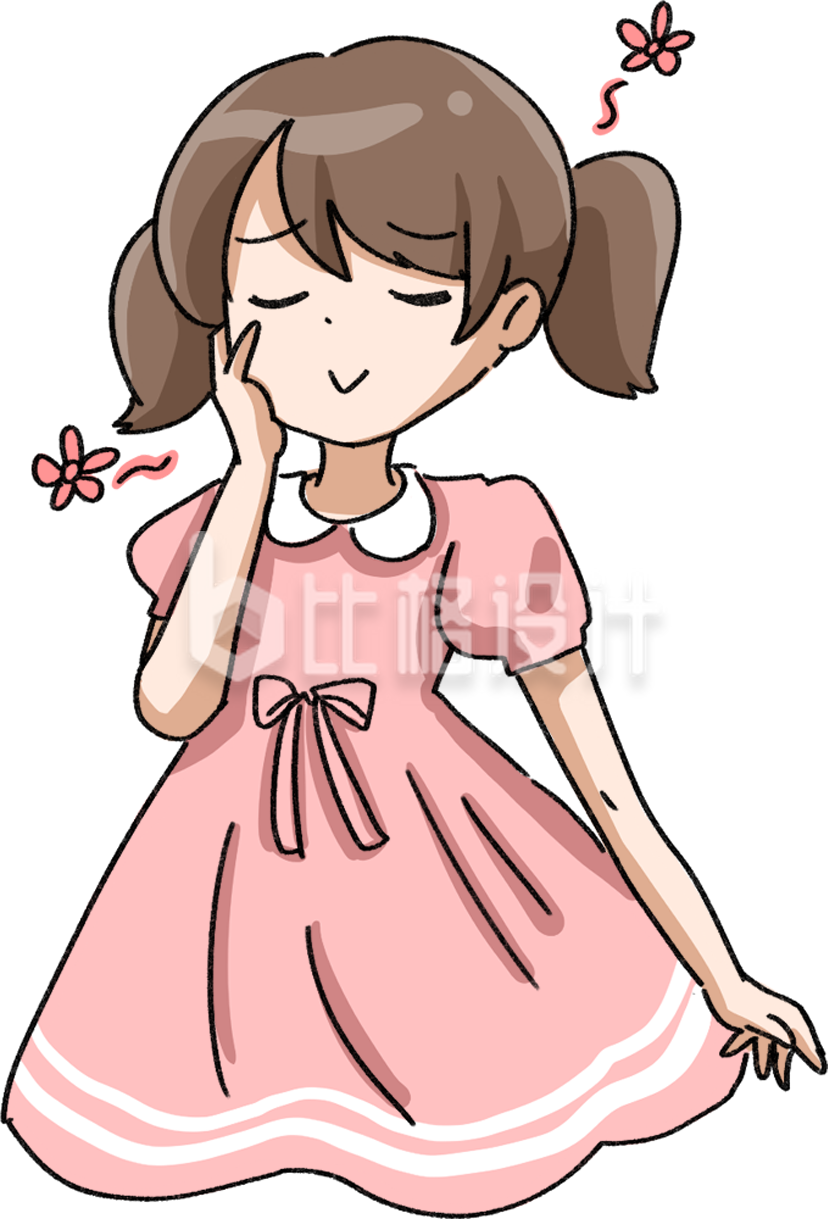 可爱女生插画