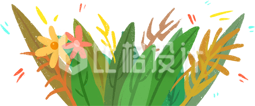 可爱小花花插画