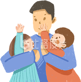 可可爱爱三个插画
