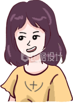 卡通小女生插画