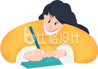 简约小姑娘插画