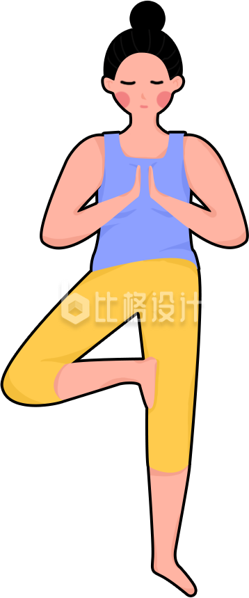 瑜伽锻炼小女生