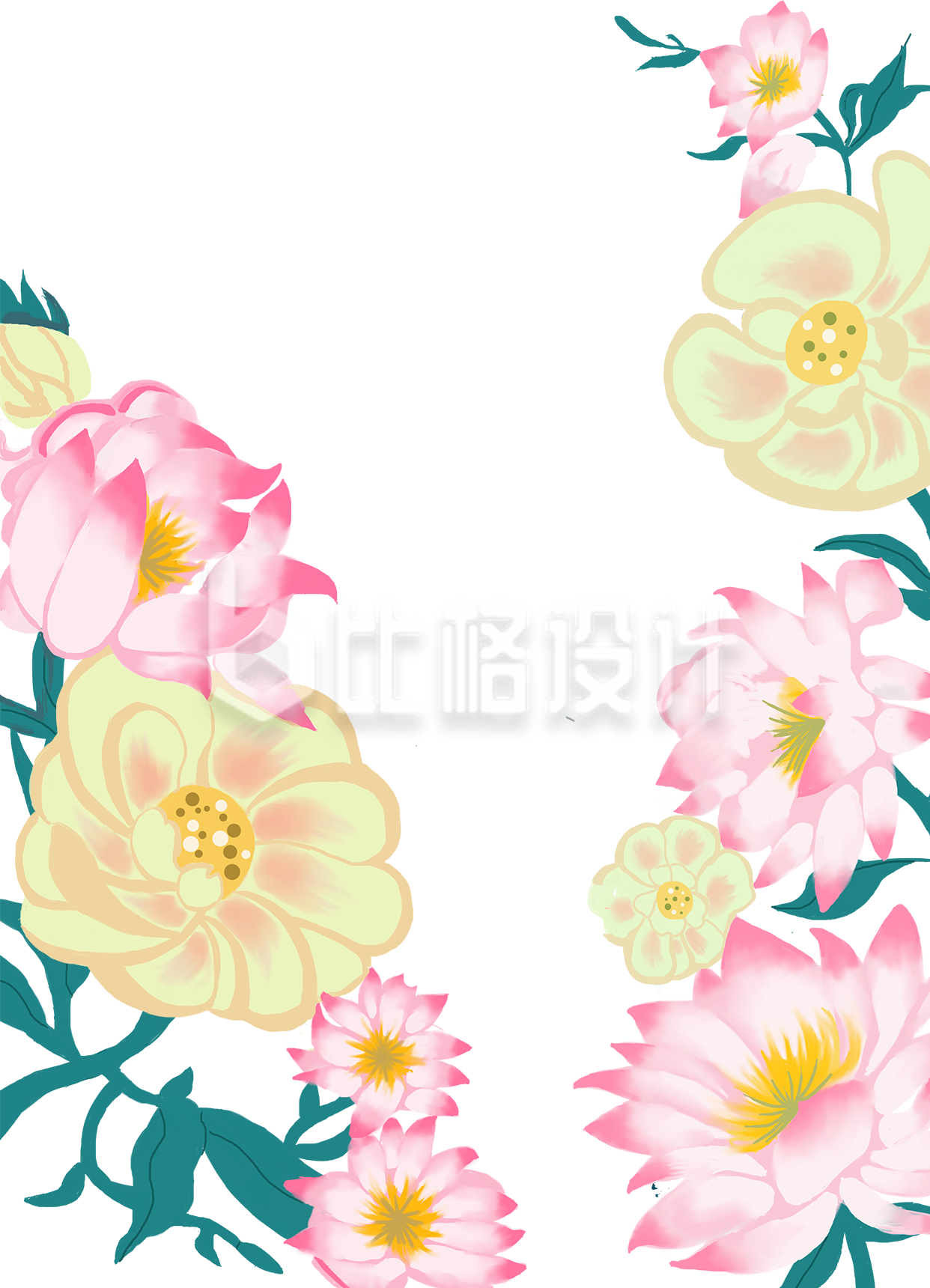 手绘插画小花花